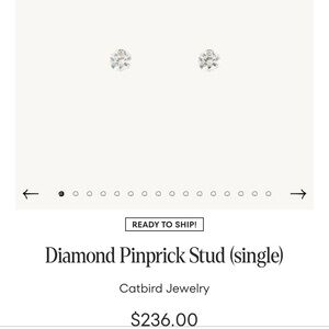 Catbird Diamond Pinprick Studs (as a Pair)